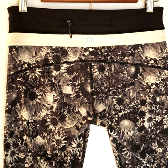 Lululemon Up the Pace Floral Crop Leggings, size 6 - Picture 3 of 9